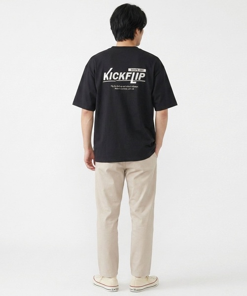 and D. petit main(アンドディープティマイン)の「【親子リンク】DADバックロゴ刺しゅうビック半袖Tシャツ(Tシャツ/カットソー・レディース・ホワイト/ブラック・F)」の3枚目の写真
