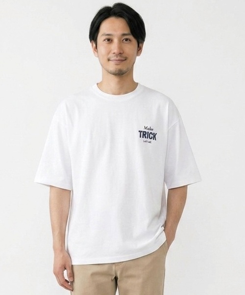 and D. petit main(アンドディープティマイン)の「【親子リンク】DADバックロゴ刺しゅうビック半袖Tシャツ(Tシャツ/カットソー・レディース・ホワイト/ブラック・F)」の6枚目の写真
