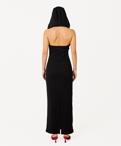 BEEDEN（ビーデン）の「LOGO ZIP HOLTER DRESS（ワンピース・レディース・カモフラージュ/ブラック・FREE）」の5枚目の写真