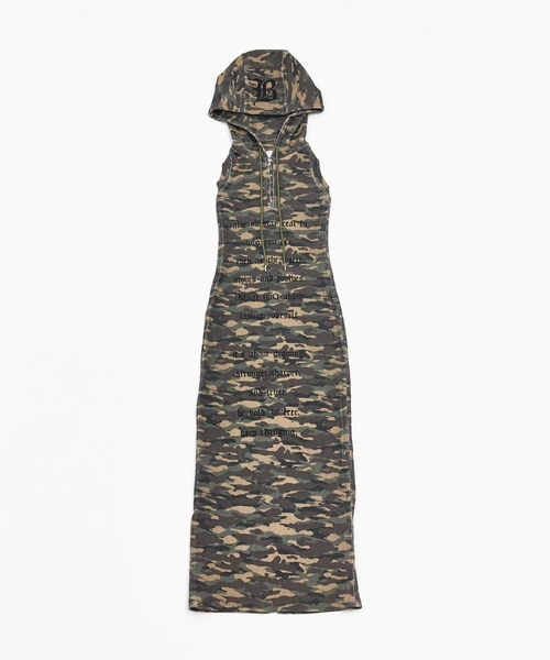 BEEDEN（ビーデン）の「LOGO ZIP HOLTER DRESS（ワンピース・レディース・カモフラージュ/ブラック・FREE）」の18枚目の写真