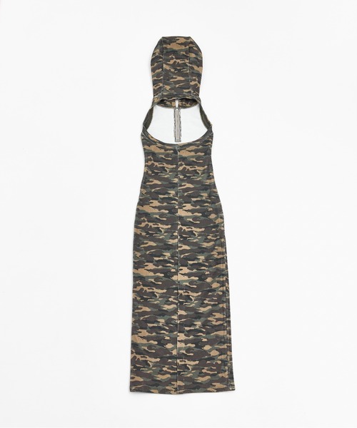 BEEDEN（ビーデン）の「LOGO ZIP HOLTER DRESS（ワンピース・レディース・カモフラージュ/ブラック・FREE）」の19枚目の写真
