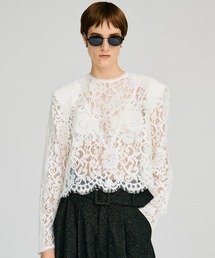 PRANK PROJECT（プランクプロジェクト）の「【2026Autumn Pre-Order】ショルダーパッドコンビレースブラウス   Shoulder Pad Combination Lace Blouse（シャツ/ブラウス）」