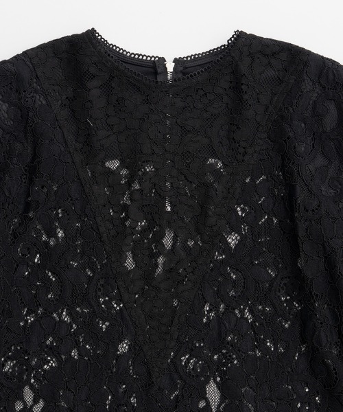 PRANK PROJECT(プランクプロジェクト)の「【2026Autumn Pre-Order】ショルダーパッドコンビレースブラウス / Shoulder Pad Combination Lace Blouse(シャツ/ブラウス・レディース・ブラック/ホワイト・FREE)」の19枚目の写真