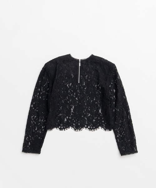 PRANK PROJECT(プランクプロジェクト)の「【2026Autumn Pre-Order】ショルダーパッドコンビレースブラウス / Shoulder Pad Combination Lace Blouse(シャツ/ブラウス・レディース・ブラック/ホワイト・FREE)」の18枚目の写真
