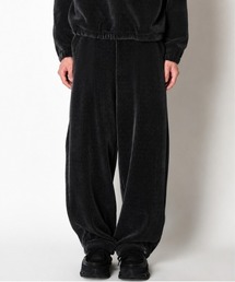 無地ストレッチコーデュロイサイドタックバルーンパンツStretch corduroy Side-tuck balloon pants (*U1I)
