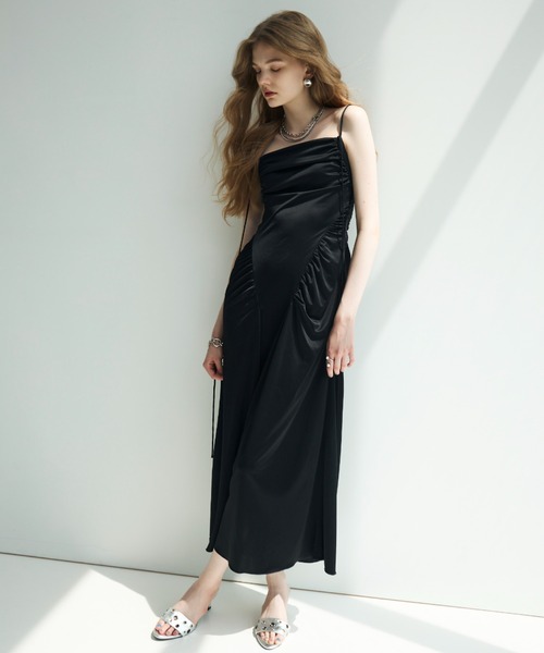 JOSE MOON(ジョゼムーン)の「GATHER CUT DRESS/ギャザーカットドレス(ワンピース・レディース・ブラック/ホワイト・36/38)」の10枚目の写真
