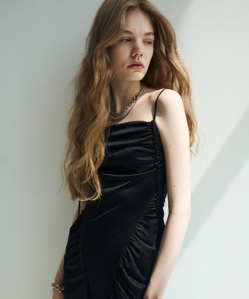 JOSE MOON(ジョゼムーン)の「GATHER CUT DRESS/ギャザーカットドレス(ワンピース・レディース・ブラック/ホワイト・36/38)」の12枚目の写真