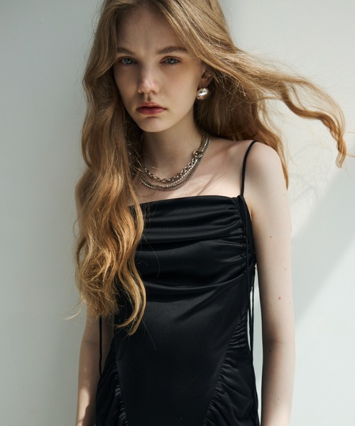 JOSE MOON(ジョゼムーン)の「GATHER CUT DRESS/ギャザーカットドレス(ワンピース・レディース・ブラック/ホワイト・36/38)」の11枚目の写真
