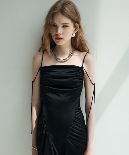 JOSE MOON(ジョゼムーン)の「GATHER CUT DRESS/ギャザーカットドレス(ワンピース・レディース・ブラック/ホワイト・36/38)」の17枚目の写真