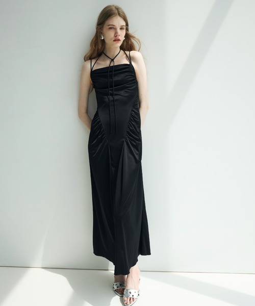 JOSE MOON(ジョゼムーン)の「GATHER CUT DRESS/ギャザーカットドレス(ワンピース・レディース・ブラック/ホワイト・36/38)」の16枚目の写真