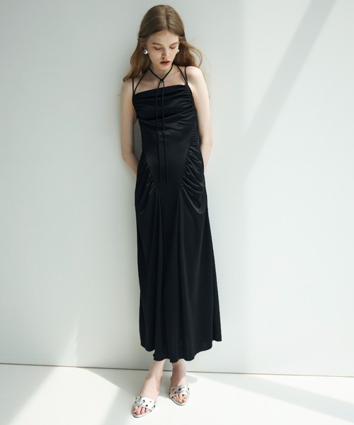 JOSE MOON(ジョゼムーン)の「GATHER CUT DRESS/ギャザーカットドレス(ワンピース・レディース・ブラック/ホワイト・36/38)」の14枚目の写真