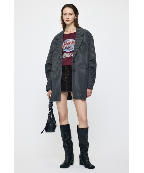 MOUSSY(マウジー)の「OVERSIZED ジャケット(その他アウター・レディース・グレー/ネイビー・FREE)」の4枚目の写真