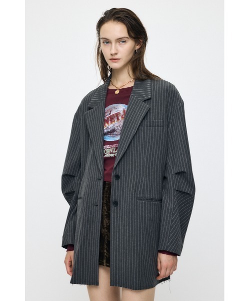 MOUSSY(マウジー)の「OVERSIZED ジャケット(その他アウター・レディース・グレー/ネイビー・FREE)」の6枚目の写真