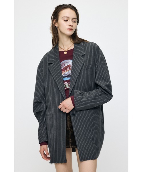 MOUSSY(マウジー)の「OVERSIZED ジャケット(その他アウター・レディース・グレー/ネイビー・FREE)」の7枚目の写真