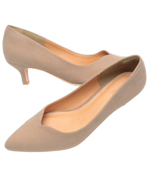 titivate（ティティベイト）の「5cmﾎﾟｲﾝﾃｯﾄﾞﾌﾗﾜｰｶｯﾄﾊﾟﾝﾌﾟｽ（パンプス・レディース・ホワイト/ライトグレー/ベージュ/ネイビー/ブラック・L/M/S/LL）」の5枚目の写真