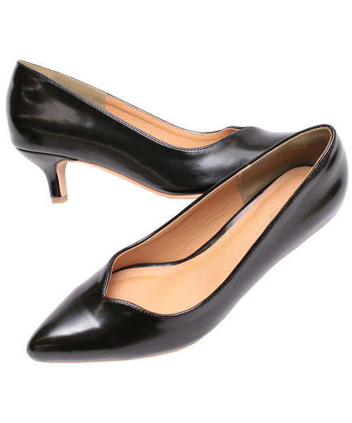 titivate（ティティベイト）の「5cmﾎﾟｲﾝﾃｯﾄﾞﾌﾗﾜｰｶｯﾄﾊﾟﾝﾌﾟｽ（パンプス・レディース・ホワイト/ライトグレー/ベージュ/ネイビー/ブラック・L/M/S/LL）」の3枚目の写真