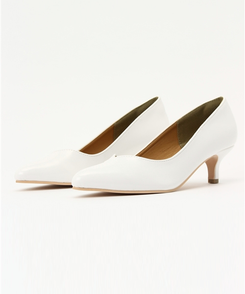 titivate（ティティベイト）の「5cmﾎﾟｲﾝﾃｯﾄﾞﾌﾗﾜｰｶｯﾄﾊﾟﾝﾌﾟｽ（パンプス・レディース・ホワイト/ライトグレー/ベージュ/ネイビー/ブラック・L/M/S/LL）」の7枚目の写真