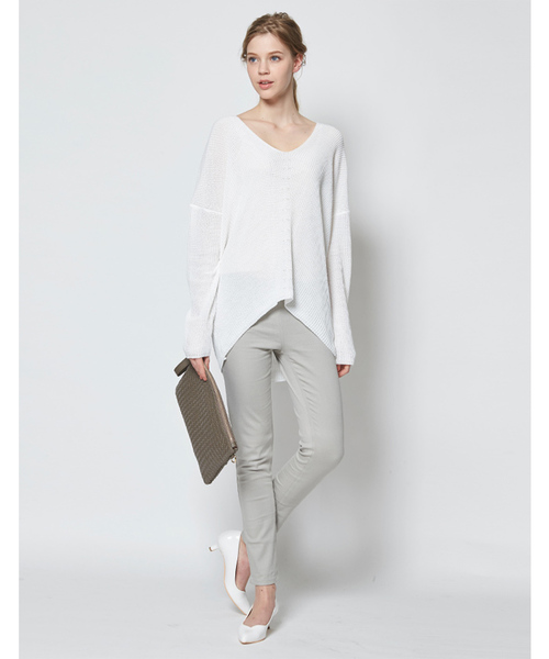 titivate（ティティベイト）の「5cmﾎﾟｲﾝﾃｯﾄﾞﾌﾗﾜｰｶｯﾄﾊﾟﾝﾌﾟｽ（パンプス・レディース・ホワイト/ライトグレー/ベージュ/ネイビー/ブラック・L/M/S/LL）」の6枚目の写真