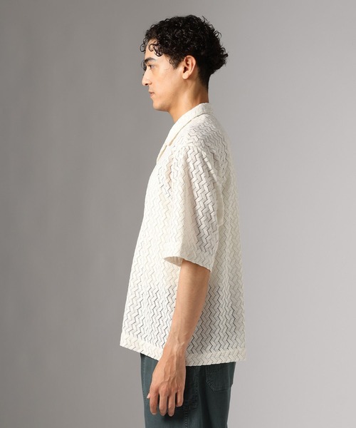 BAYFLOW（ベイフロー）の「カットジャガードシャツ（シャツ/ブラウス・メンズ・オフホワイト/ブラック・LARGE/MEDIUM）」の14枚目の写真