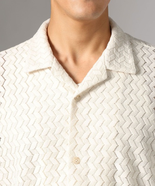 BAYFLOW（ベイフロー）の「カットジャガードシャツ（シャツ/ブラウス・メンズ・オフホワイト/ブラック・LARGE/MEDIUM）」の16枚目の写真