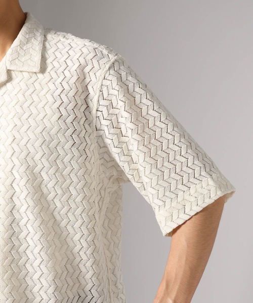 BAYFLOW（ベイフロー）の「カットジャガードシャツ（シャツ/ブラウス・メンズ・オフホワイト/ブラック・LARGE/MEDIUM）」の18枚目の写真