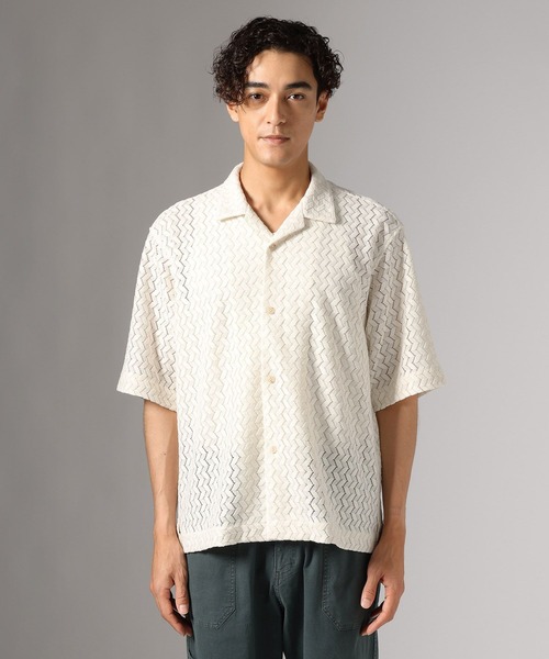 BAYFLOW（ベイフロー）の「カットジャガードシャツ（シャツ/ブラウス・メンズ・オフホワイト/ブラック・LARGE/MEDIUM）」の13枚目の写真