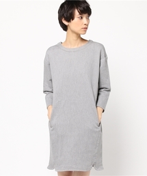 NATURAL BEAUTY BASIC | ニットライクデニムサックワンピース(ワンピース)
