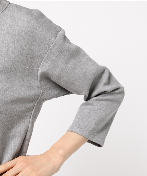 NATURAL BEAUTY BASIC（ナチュラルビューティーベーシック）の「ニットライクデニムサックワンピース（ワンピース・レディース・グレー・SMALL/MEDIUM）」の8枚目の写真