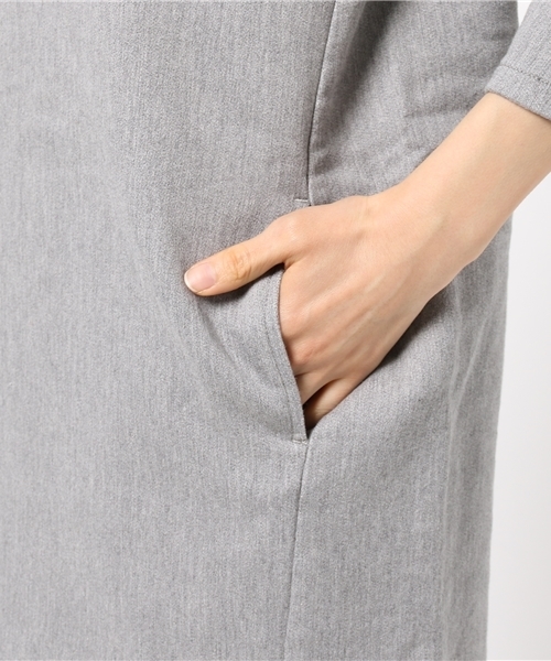 NATURAL BEAUTY BASIC（ナチュラルビューティーベーシック）の「ニットライクデニムサックワンピース（ワンピース・レディース・グレー・SMALL/MEDIUM）」の9枚目の写真