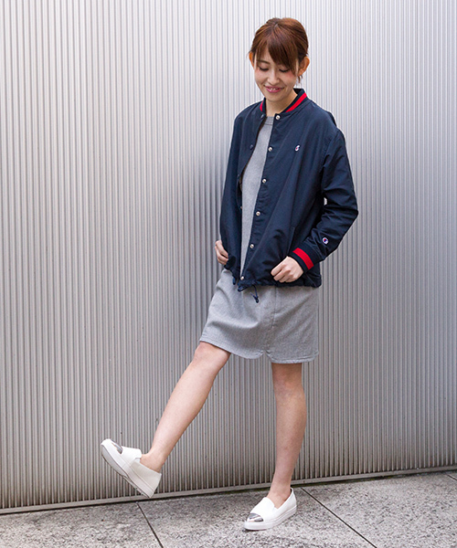 NATURAL BEAUTY BASIC（ナチュラルビューティーベーシック）の「ニットライクデニムサックワンピース（ワンピース・レディース・グレー・SMALL/MEDIUM）」の12枚目の写真