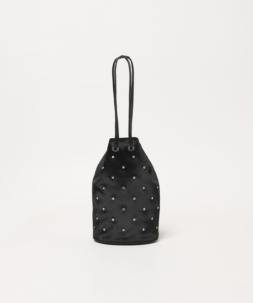 UNITED ARROWS(ユナイテッドアローズ)の「スタッズ ドローストリングバッグ(ショルダーバッグ・レディース・ブラック/ブラウン・FREE)」の8枚目の写真
