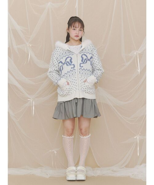 merry jenny(メリージェニー)の「プレゼントリボンミニワンピース(ワンピース・レディース・ピンク/チャコールグレー/ブラック・FREE)」の15枚目の写真