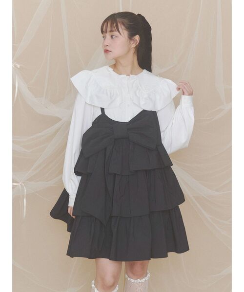 merry jenny(メリージェニー)の「プレゼントリボンミニワンピース(ワンピース・レディース・ピンク/チャコールグレー/ブラック・FREE)」の21枚目の写真