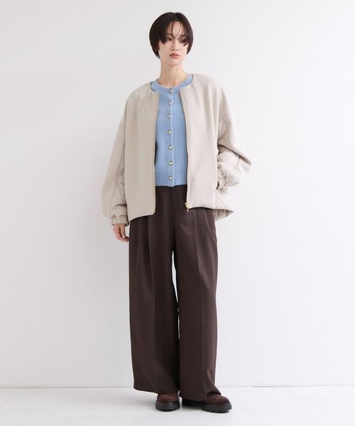 le cercle ADAM ET ROPE'(ルセルクルアダムエロペ)の「ダンボールキルトコンビブルゾン(ブルゾン・レディース・ブラック/グレー系その他・FREE)」の5枚目の写真