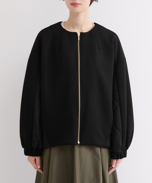 le cercle ADAM ET ROPE'(ルセルクルアダムエロペ)の「ダンボールキルトコンビブルゾン(ブルゾン・レディース・ブラック/グレー系その他・FREE)」の11枚目の写真