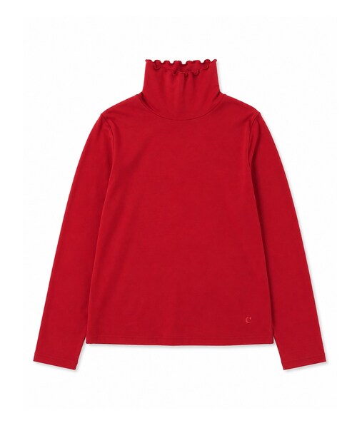 cloenc(クロエンス)の「【手洗い可】ウール混 ハイネックカットソー(Tシャツ/カットソー・レディース・ベージュ系その他7/グレー系4/ブラック/レッド系1・02)」の4枚目の写真