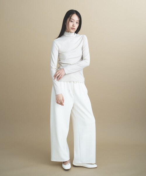 cloenc(クロエンス)の「【手洗い可】ウール混 ハイネックカットソー(Tシャツ/カットソー・レディース・ベージュ系その他7/グレー系4/ブラック/レッド系1・02)」の6枚目の写真