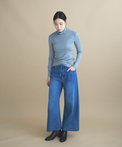 cloenc(クロエンス)の「【手洗い可】ウール混 ハイネックカットソー(Tシャツ/カットソー・レディース・ベージュ系その他7/グレー系4/ブラック/レッド系1・02)」の13枚目の写真