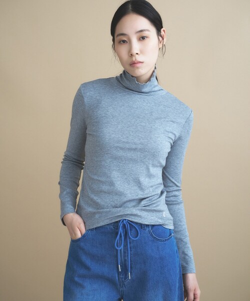 cloenc(クロエンス)の「【手洗い可】ウール混 ハイネックカットソー(Tシャツ/カットソー・レディース・ベージュ系その他7/グレー系4/ブラック/レッド系1・02)」の14枚目の写真