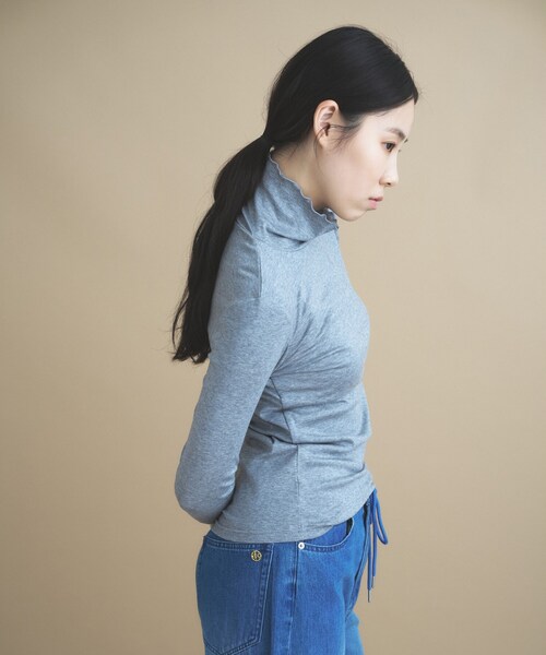 cloenc(クロエンス)の「【手洗い可】ウール混 ハイネックカットソー(Tシャツ/カットソー・レディース・ベージュ系その他7/グレー系4/ブラック/レッド系1・02)」の15枚目の写真