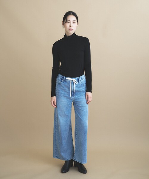 cloenc(クロエンス)の「【手洗い可】ウール混 ハイネックカットソー(Tシャツ/カットソー・レディース・ベージュ系その他7/グレー系4/ブラック/レッド系1・02)」の18枚目の写真
