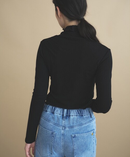 cloenc(クロエンス)の「【手洗い可】ウール混 ハイネックカットソー(Tシャツ/カットソー・レディース・ベージュ系その他7/グレー系4/ブラック/レッド系1・02)」の22枚目の写真