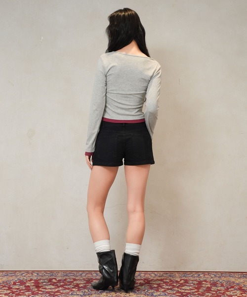 sedacle girl(セダクルガール)の「レイヤードボタンロンT(Tシャツ/カットソー・レディース・ネイビー/グレー/ダークブラウン・SMALL/MEDIUM)」の15枚目の写真