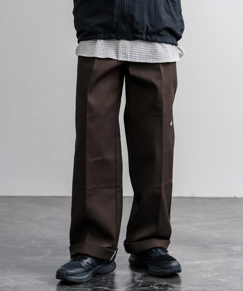 Dickies(ディッキーズ)の「Dickies ディッキーズ 85283 Double Knee Work Pants Length32 ワンポイントロゴ刺繍ダブルニーツイルワイドストレートワークパンツ レングス32インチ(チノパンツ・メンズ・チャコールグレー/ブラック/ダークブラウン・34/30/36)」の3枚目の写真