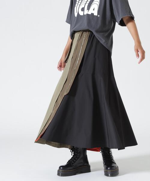 Risley(リズレー)の「Risley(リズレー) 別注ベルト付アシンメトリーフレアスカート(スカート・レディース・カーキ/ネイビー・F)」の16枚目の写真