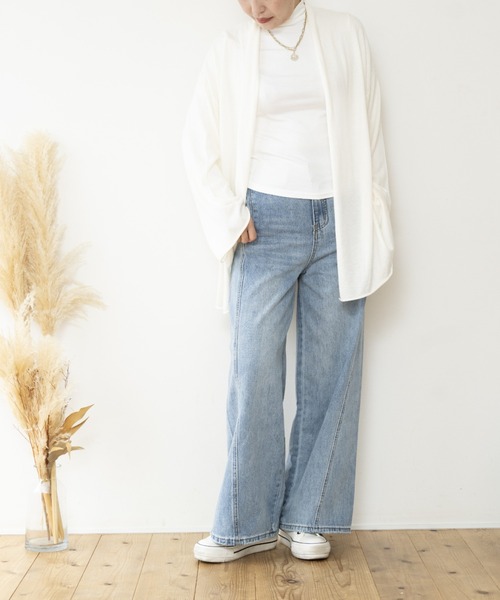 JOCOSA(ジョコサ)の「ウールニット ロングカーディガン(カーディガン/ボレロ・レディース・ブラック/ダークブラウン/チャコール/アイボリー・FREE)」の11枚目の写真