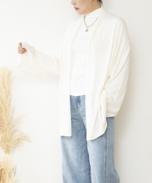 JOCOSA(ジョコサ)の「ウールニット ロングカーディガン(カーディガン/ボレロ・レディース・ブラック/ダークブラウン/チャコール/アイボリー・FREE)」の12枚目の写真