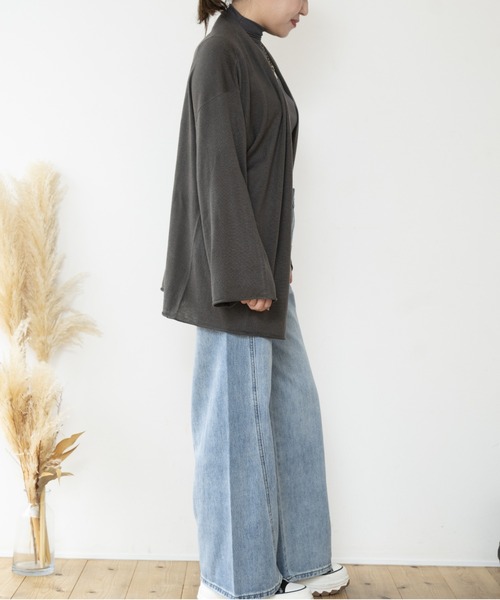 JOCOSA(ジョコサ)の「ウールニット ロングカーディガン(カーディガン/ボレロ・レディース・ブラック/ダークブラウン/チャコール/アイボリー・FREE)」の15枚目の写真