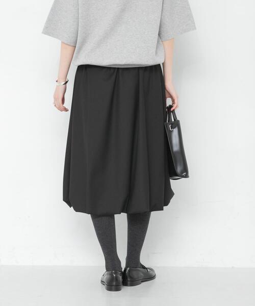 URBAN RESEARCH(アーバンリサーチ)の「『UR TECH SMOOTHLUXE』ウール混バルーンギャザースカート(スカート・レディース・ブラック/チャコールグレー・FREE)」の15枚目の写真