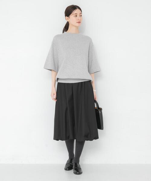 URBAN RESEARCH(アーバンリサーチ)の「『UR TECH SMOOTHLUXE』ウール混バルーンギャザースカート(スカート・レディース・ブラック/チャコールグレー・FREE)」の18枚目の写真